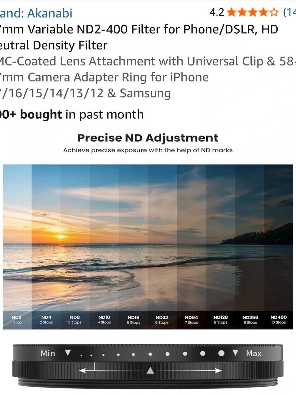 Akanabi 67 mm Variable filter